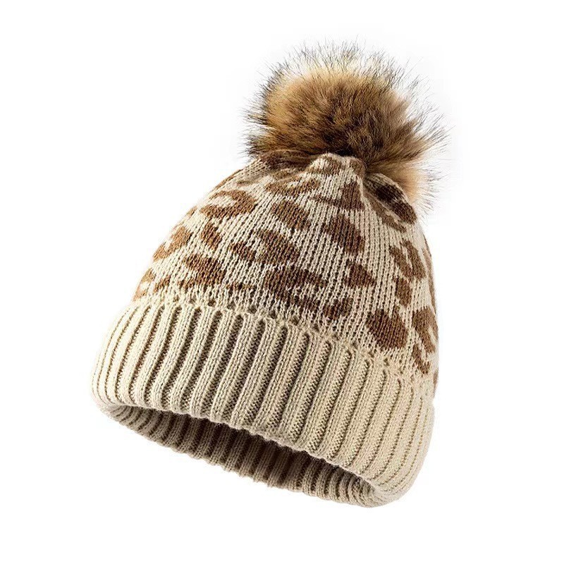 Womens Leopard Print Knit Bean - Beanie Cuffed Knit review and price