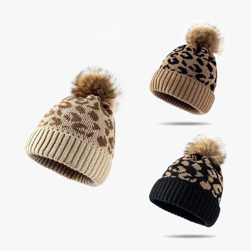 Womens Leopard Print Knit Bean - Beanie Cuffed Knit review and price