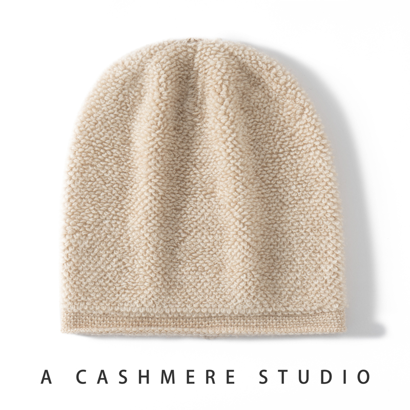 New Autumn Winter 100% Pure Ca - Beanie Cuffed Knit review and price