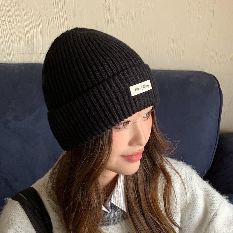 Winter Beanie Hat Label Patch  - Beanie Cuffed Knit review and price
