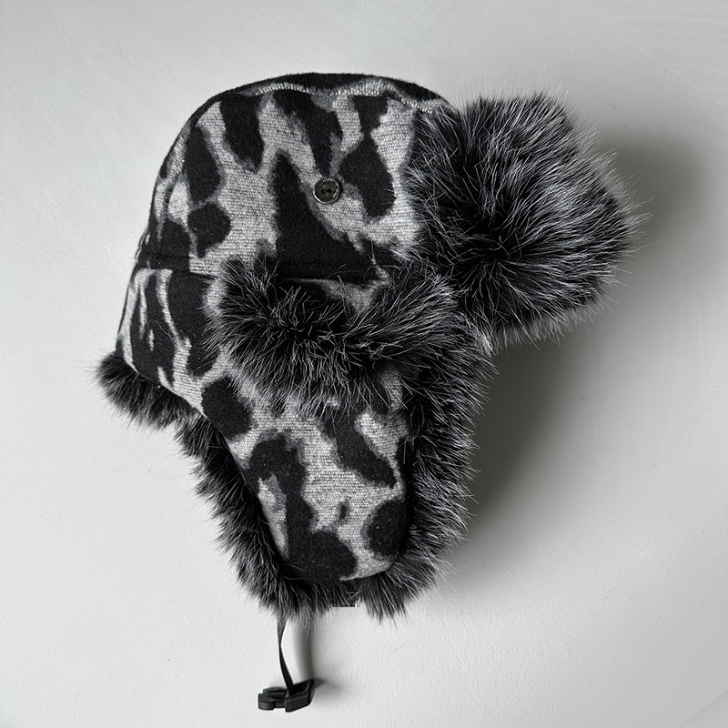Women Leopard Print Fleece Tra - Trapper Hat Ear Flap review and price