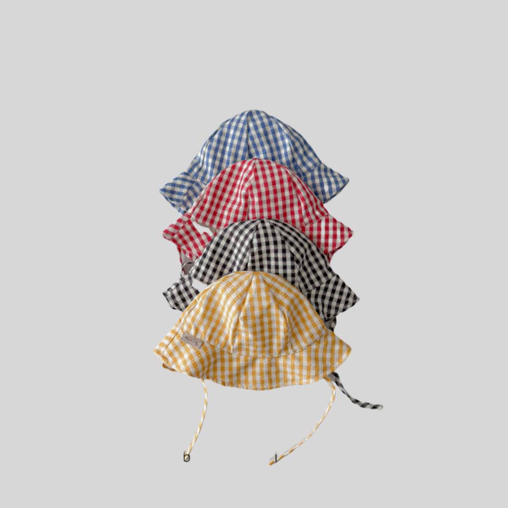 Ins Style Plaid Baby Bucket Ha - Bucket Hat Cotton review and price